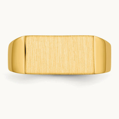 13.0x7. Closed Back Signet Ring, 0mm, 14K