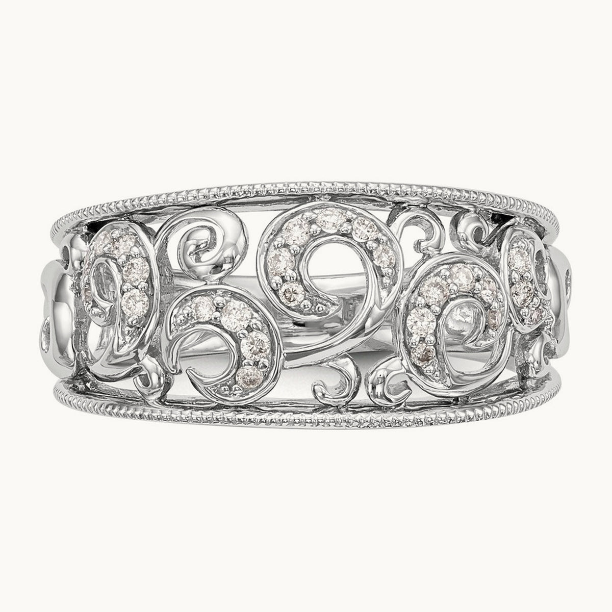 Diamond Band, 14K White Gold