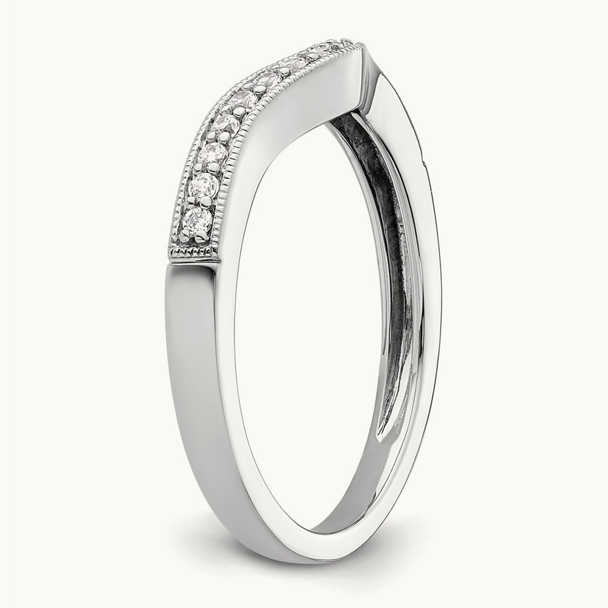 Diamond Wedding Band, 14K White Gold