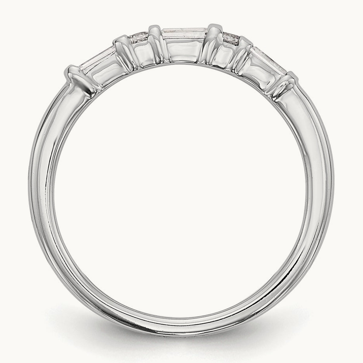 Diamond Wedding Band, 14K White Gold