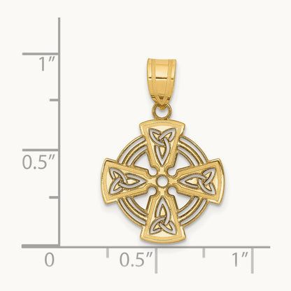 Laser Cut Celtic Cross Charm, 14K