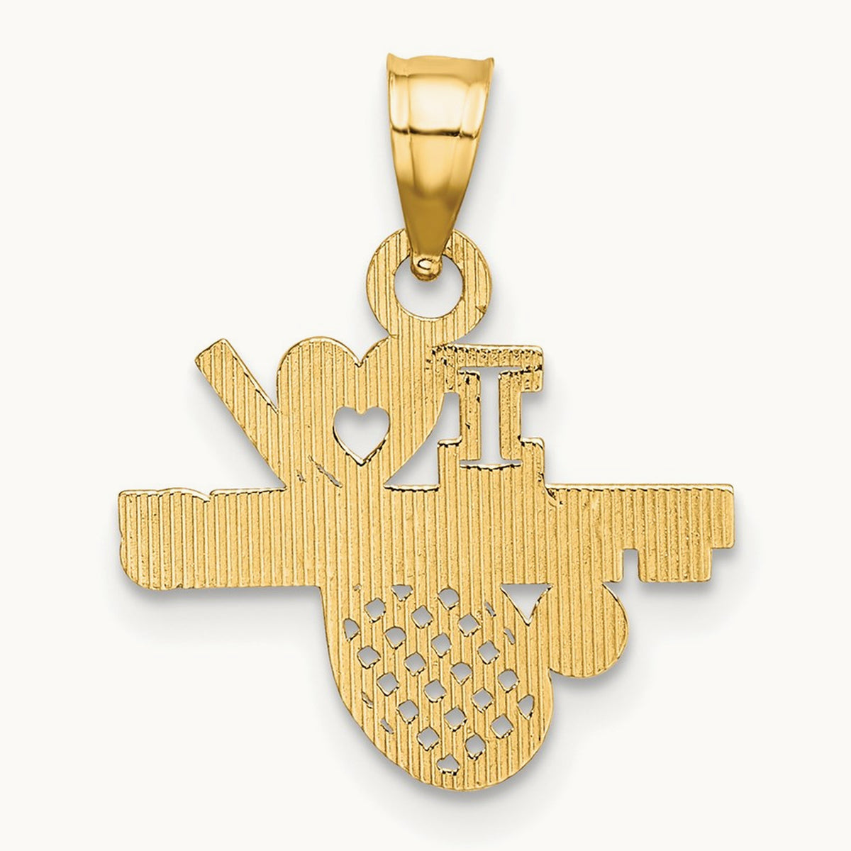 I HEART TENNIS Charm, 14K
