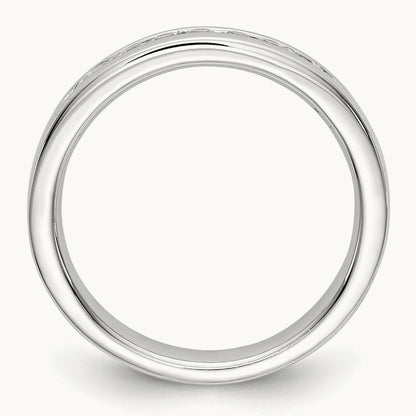 7- Stone Channel Band Mounting, 2mm, 14K White Gold