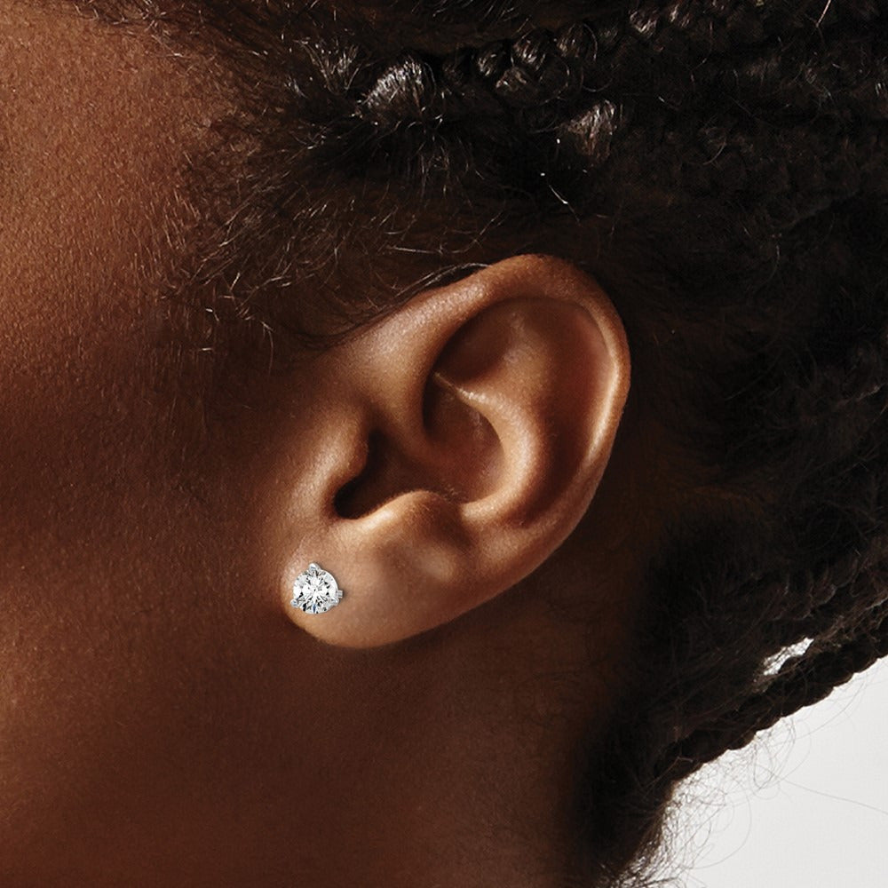 Round Stud Earrings, 0.10-6.00 ct tw Lab-Grown Diamond — 5/8 ct, 14K White Gold