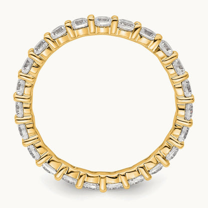 Polished Shared Prong 2ct Diamond Eternity Band, 14K Gold in 14K Yellow Gold