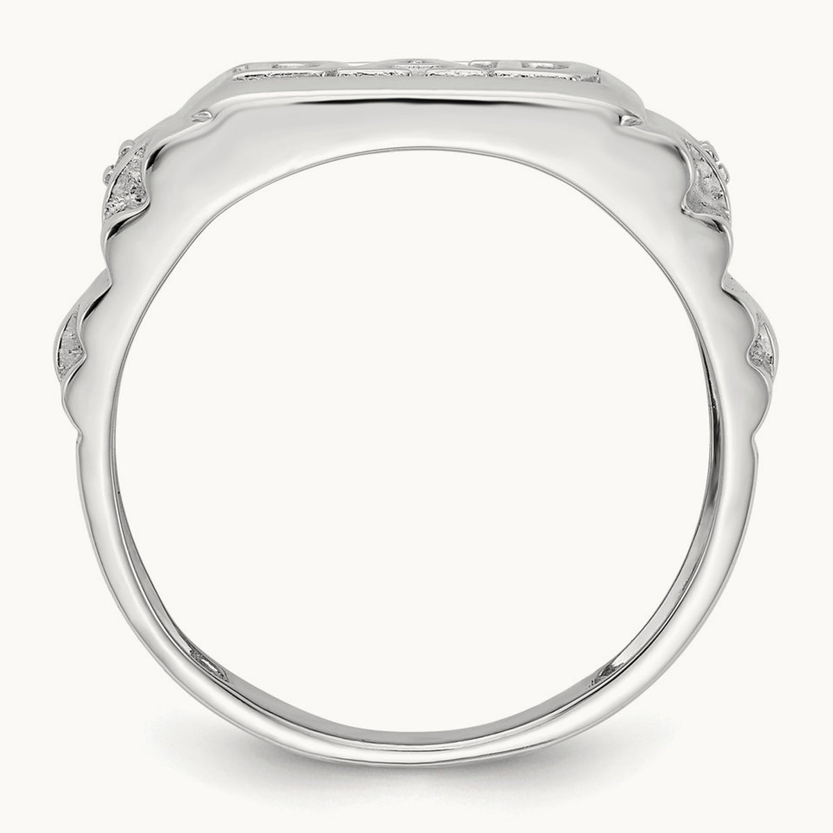 AA Diamond men's ring, 14K White Gold