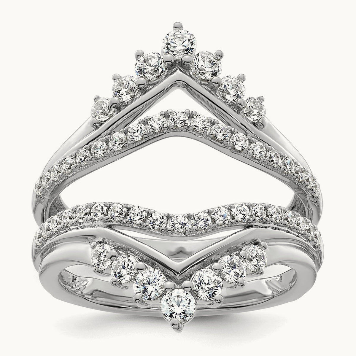 Ring Guard, 1.00 ct tw Lab-Grown Diamond — 14K White Gold