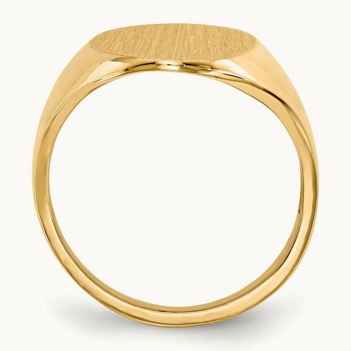 12.0x17. Open Back Signet Ring, 0mm, 14K