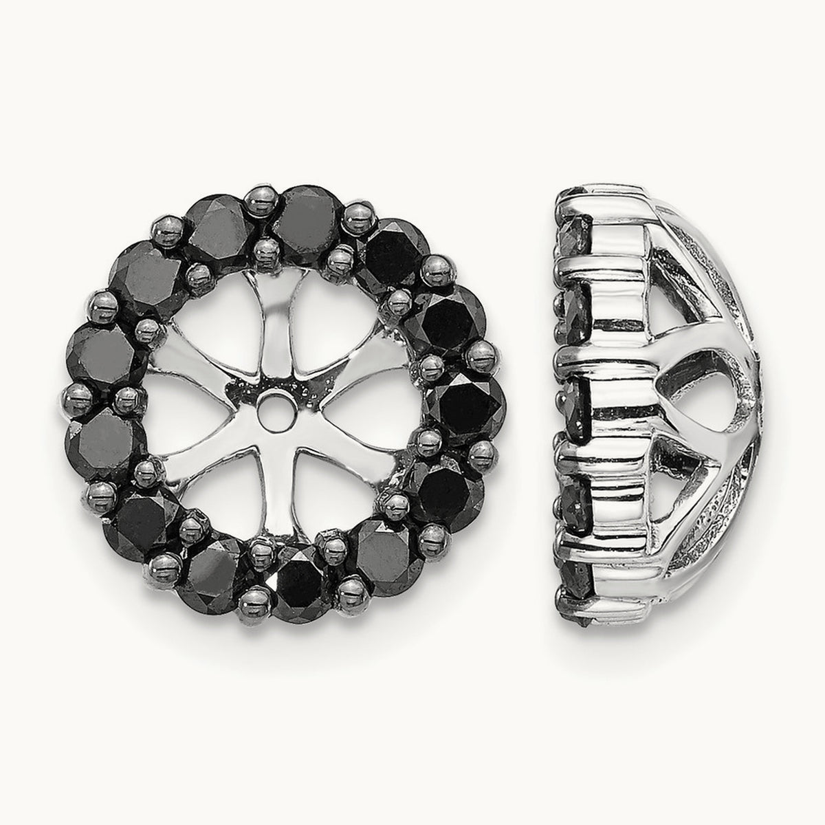 Black Diamond Earring Jackets — 11mm