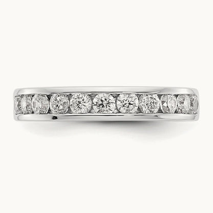 11-Stone Diamond Channel Band, Platinum