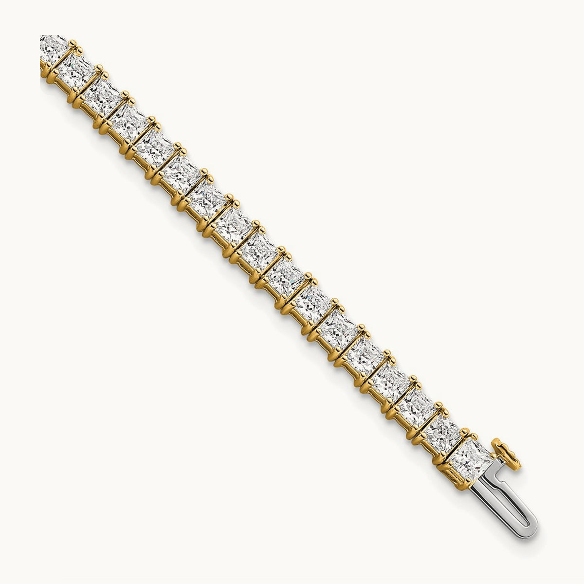 Princess Tennis Bracelet, 10.00 ct tw Lab-Grown Diamond — 14K Yellow Gold