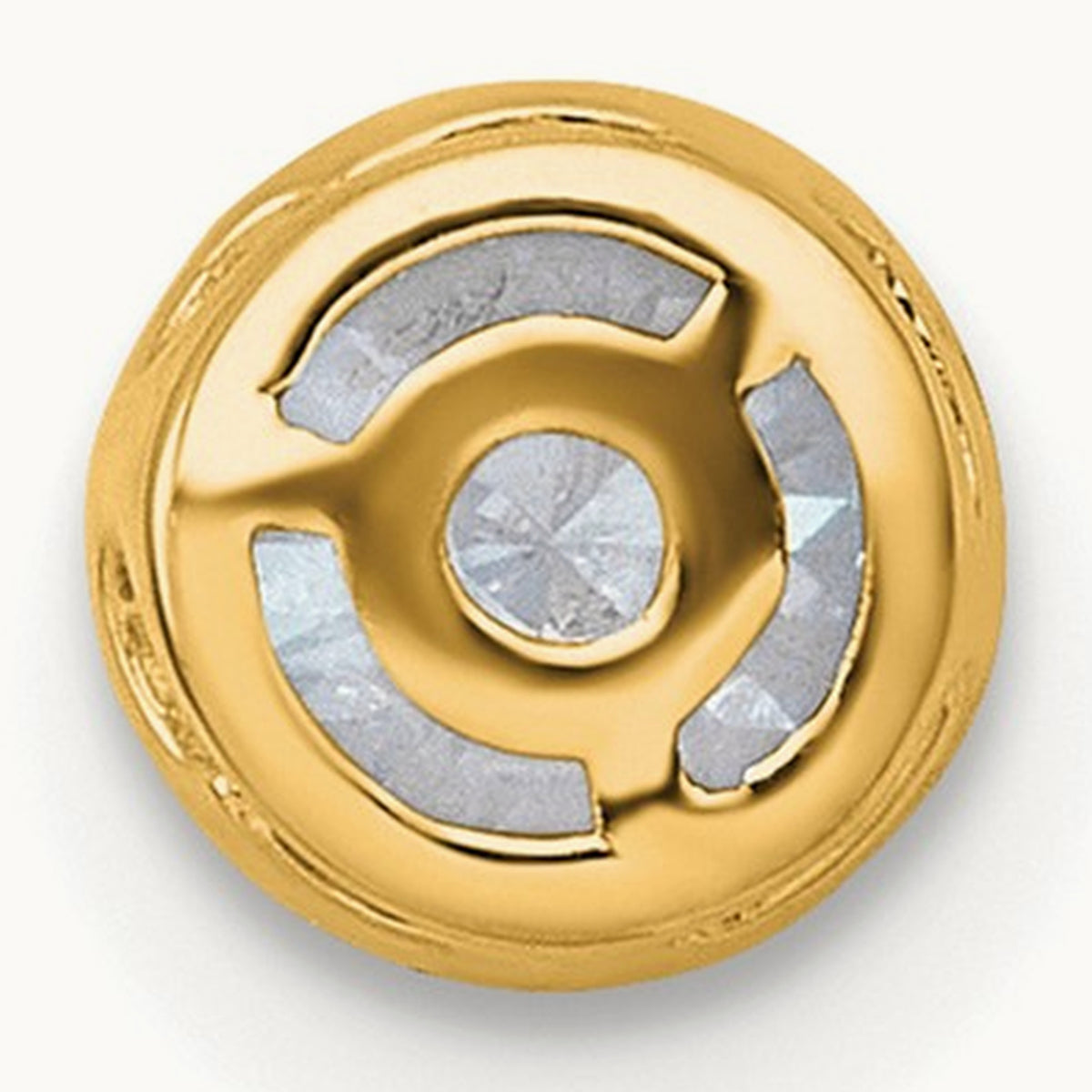Round Bezel Set Chain Slide Pendant, 0.25-3.00 ct tw Lab-Grown Diamond — 1/2 ct, VS (Best), 14K Yellow Gold