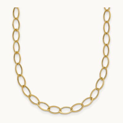 Oval Link Necklace, 14K