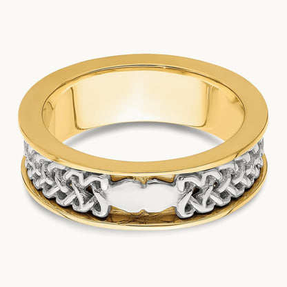 Claddagh Band, 14K Two Tone