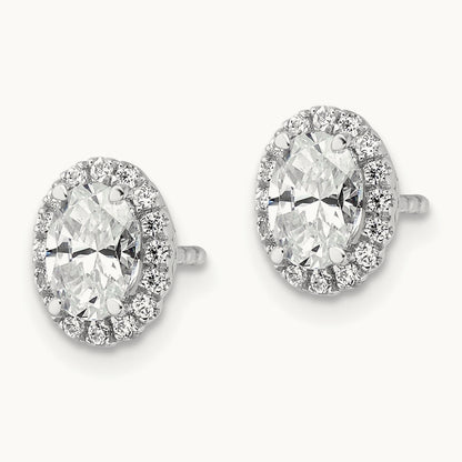 Halo Stud Earrings, 1.25 ct tw Lab-Grown Diamond