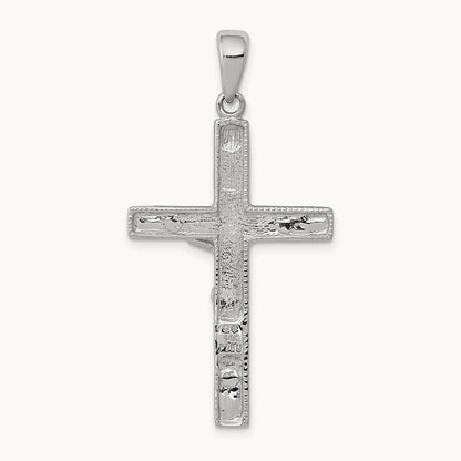 Crucifix Pendant, 14K White Gold