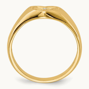 Child's AA Diamond Signet Ring, 14K
