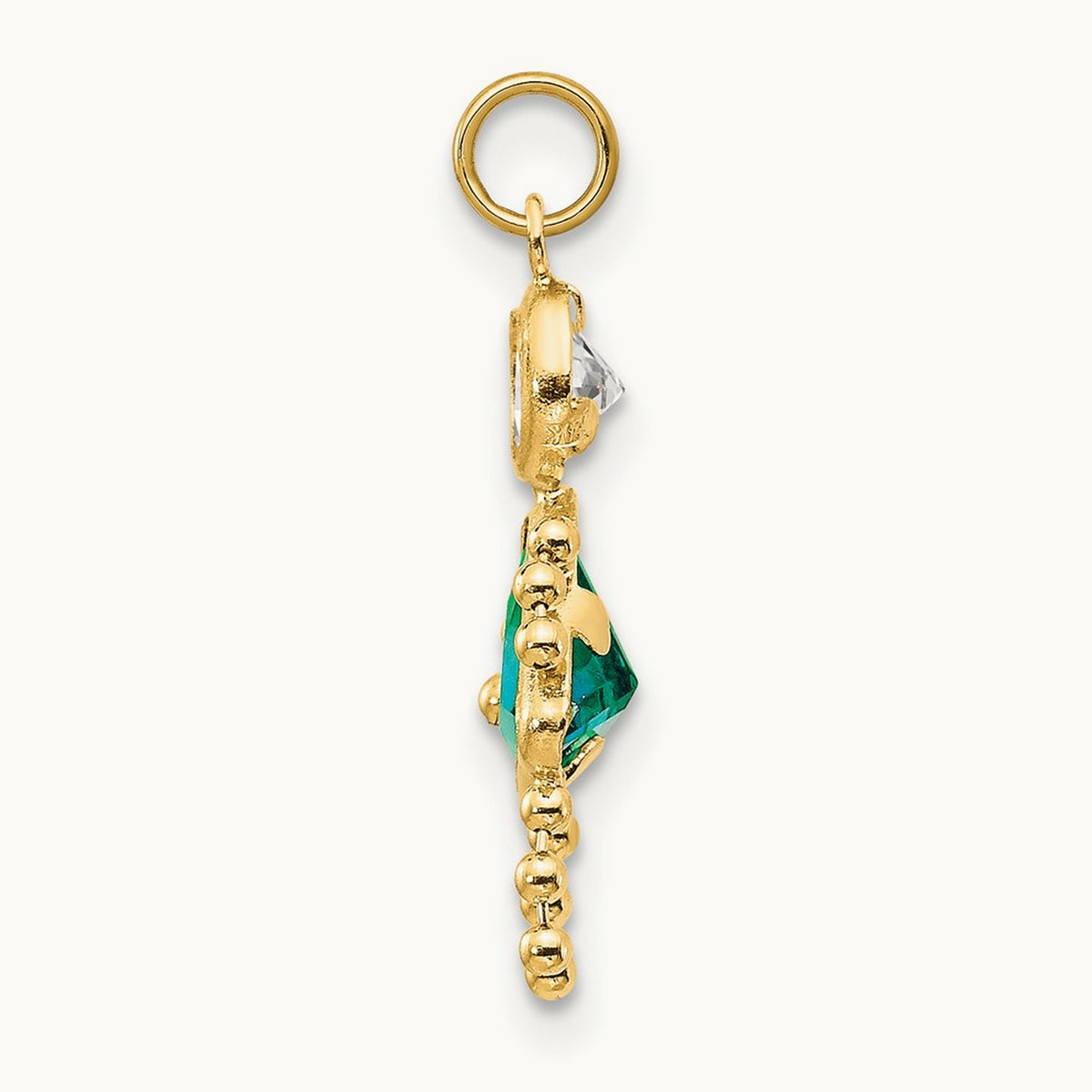 December Girl Birthstone Charm, 14K