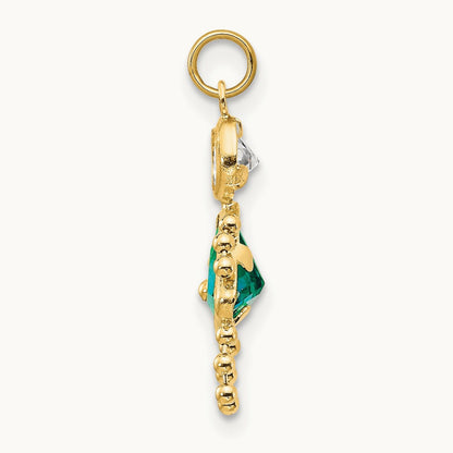 December Girl Birthstone Charm, 14K