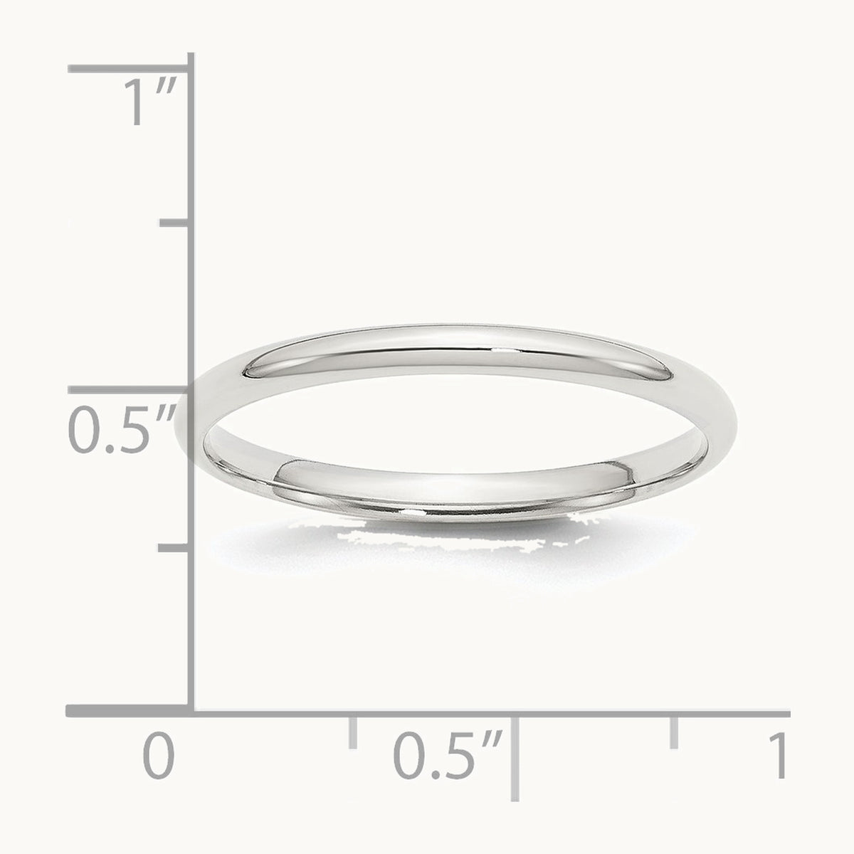 Sterling Silver 2mm Comfort Fit Band