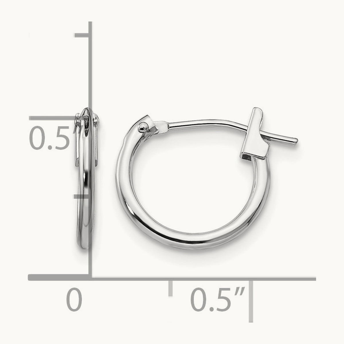 Endless Hoop Earrings — 14K White Gold, 1.25mm