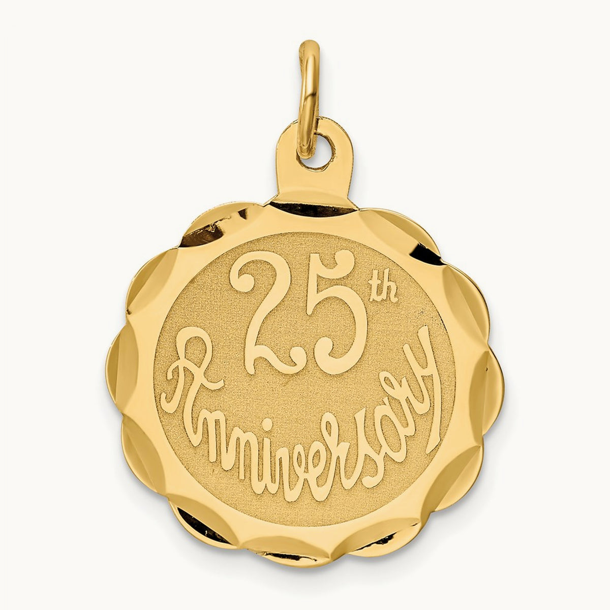25th ANNIVERSARY Disc Charm, 14K