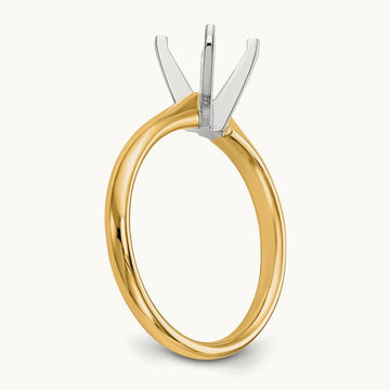 1/2ct. Lightweight 4-Prong Solitaire Mounting, 14K Two-tone