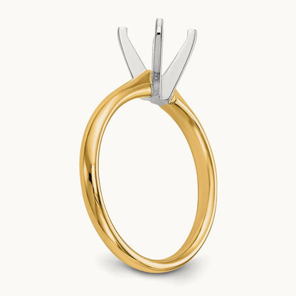 1.25ct. Lightweight 4-Prong Solitaire Mounting, 14K Two-tone