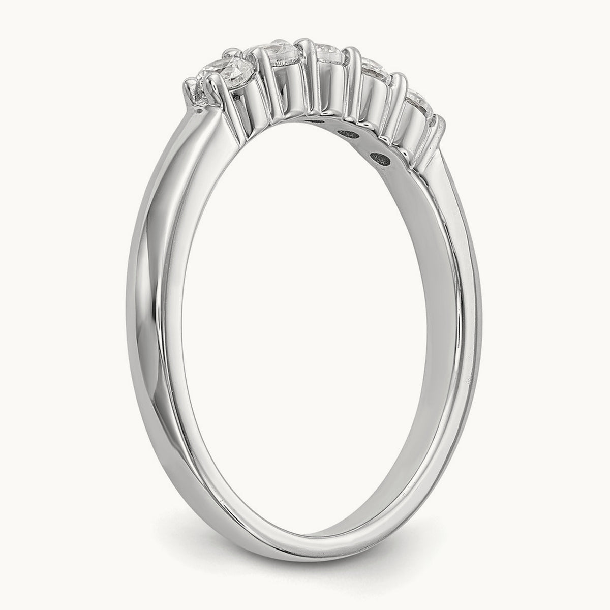 5-Stone Diamond Band, 14K White Gold
