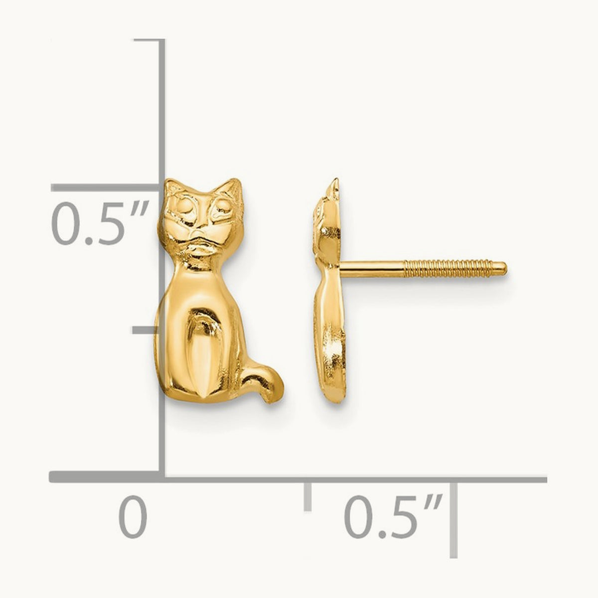 Madi K Cat Earrings, 14K