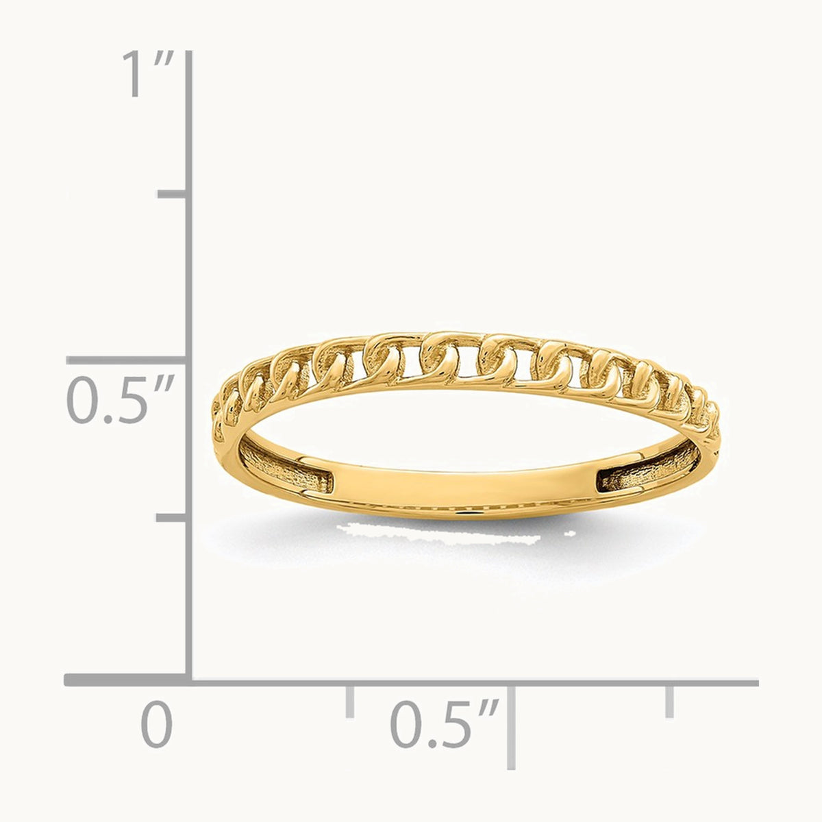 Link Design Ring — 14K Yellow Gold