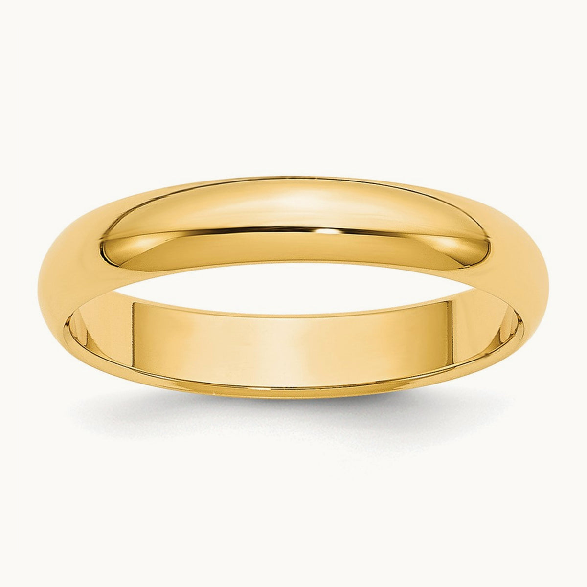 Half Round Band, 4mm, 10K Yellow Gold