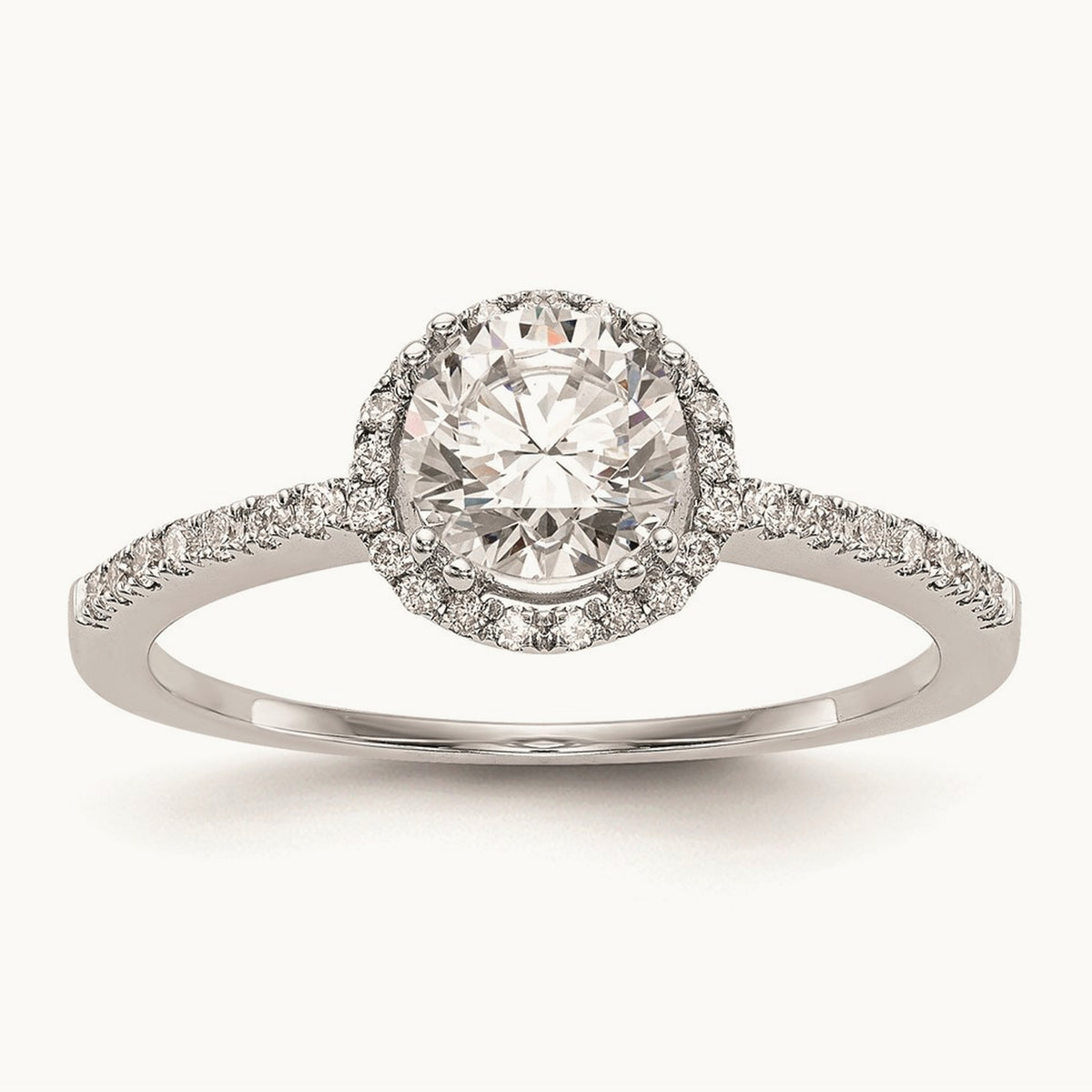 Round Halo Engagement Ring Mounting