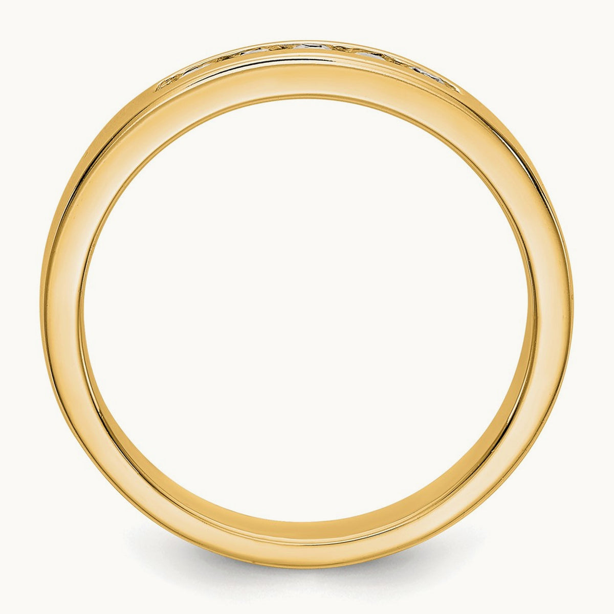 Setting: 5- Stone Closed Channel Band Mounting, 2.1mm — 14K Yellow Gold
