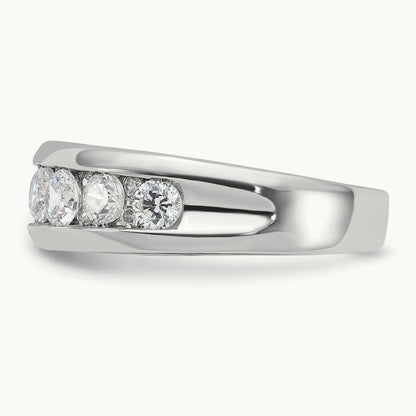 7 Stone Men's Ring, 1.00 ct tw Lab-Grown Diamond
