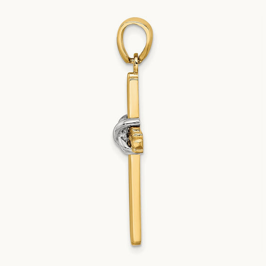 X Center Charm, 14K Two-tone