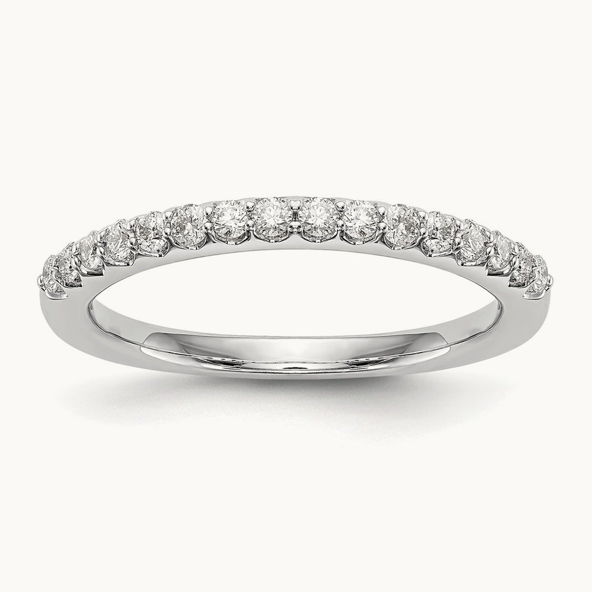 Diamond Wedding Band, 14K White Gold