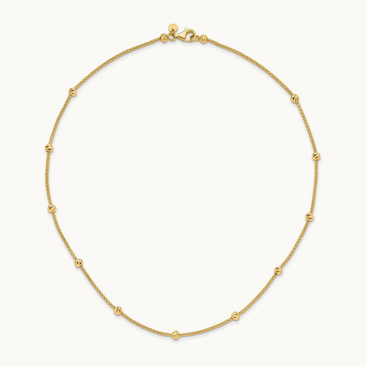 Polished and Diamond-cut Beaded Necklace — photo set