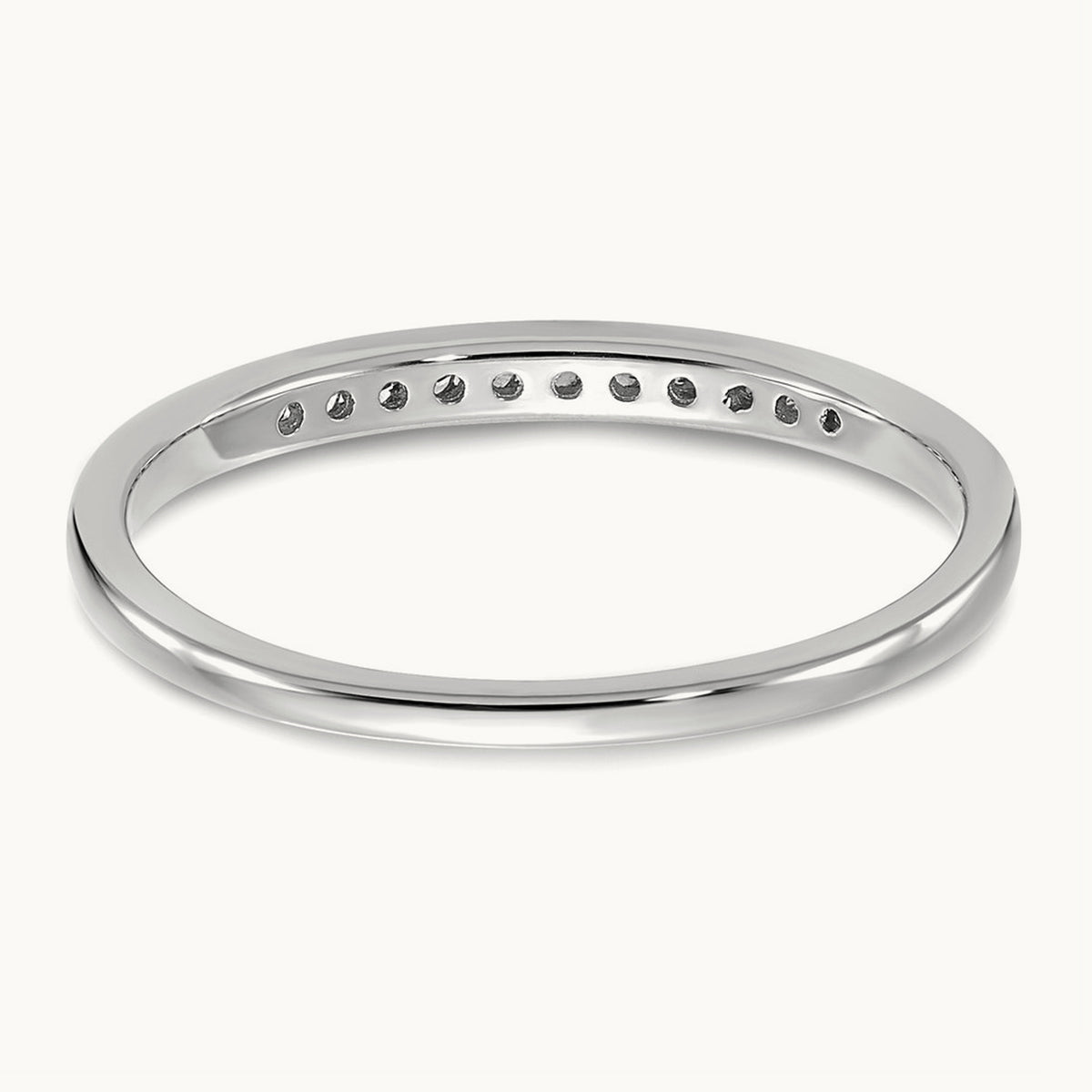 Channel Set Band, 0.10-1.00 ct tw Lab-Grown Diamond — 1/10 ct, 14K White Gold