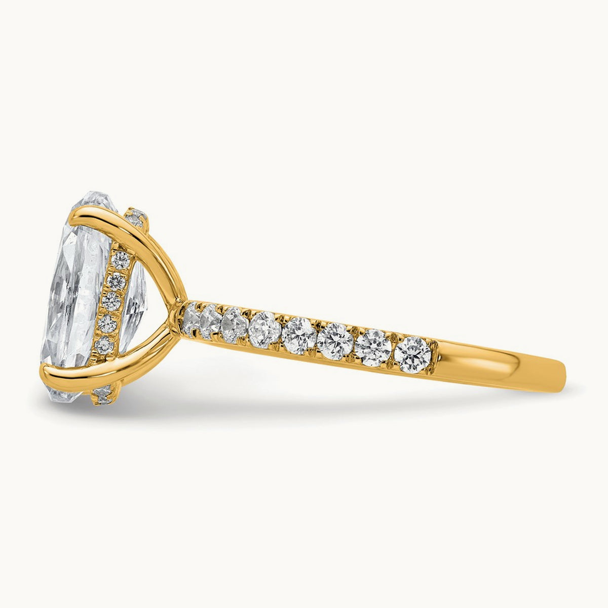 Oval Solitaire Engagement Ring, 1.25-4.50 ct tw Lab-Grown Diamond — 14K Yellow Gold, 7 (4)