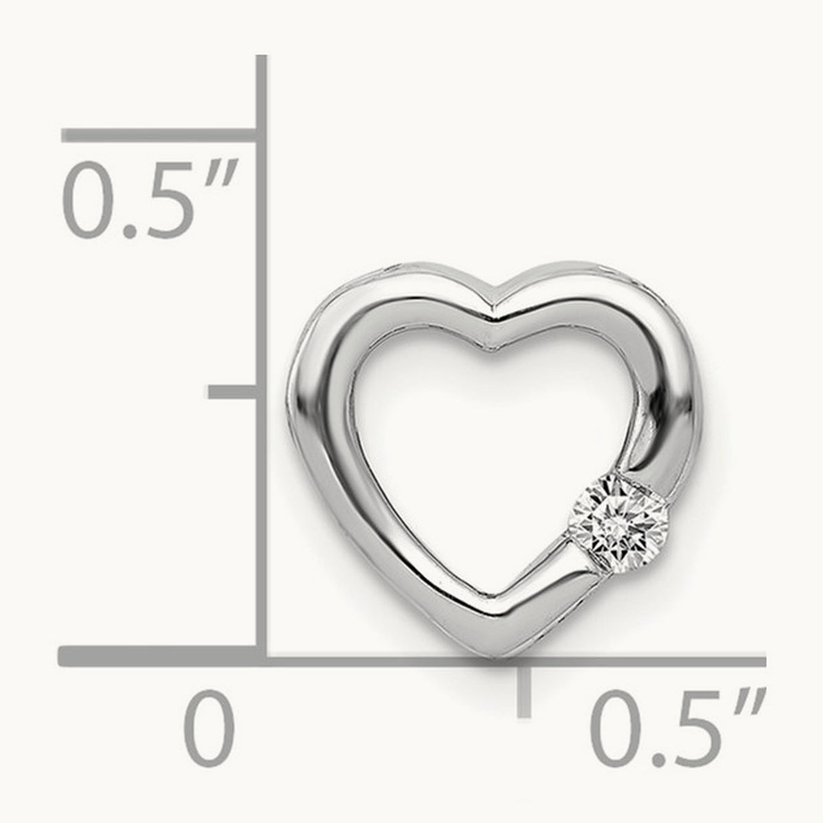 1/20ct. Diamond Heart Chain Slide — photo set