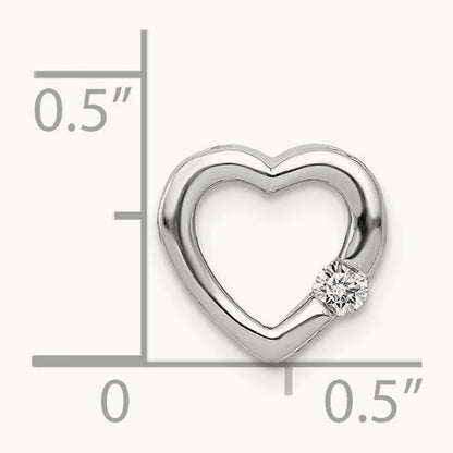 1/20ct. Diamond Heart Chain Slide — photo set