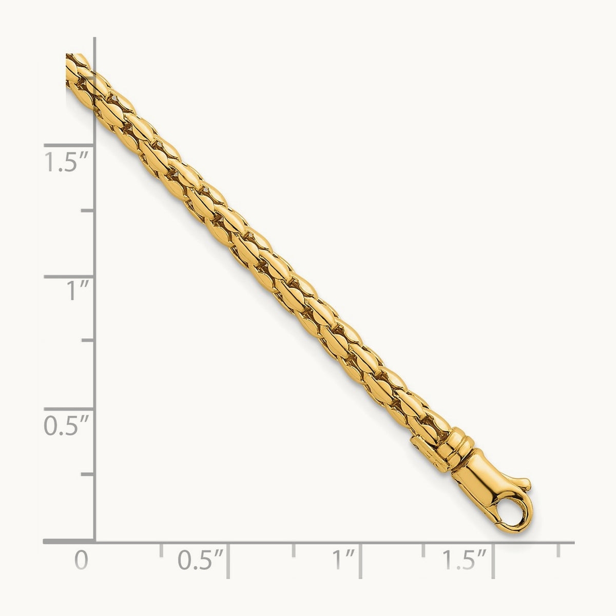 Polished Fancy Bracelet, 3.5mm, 14K