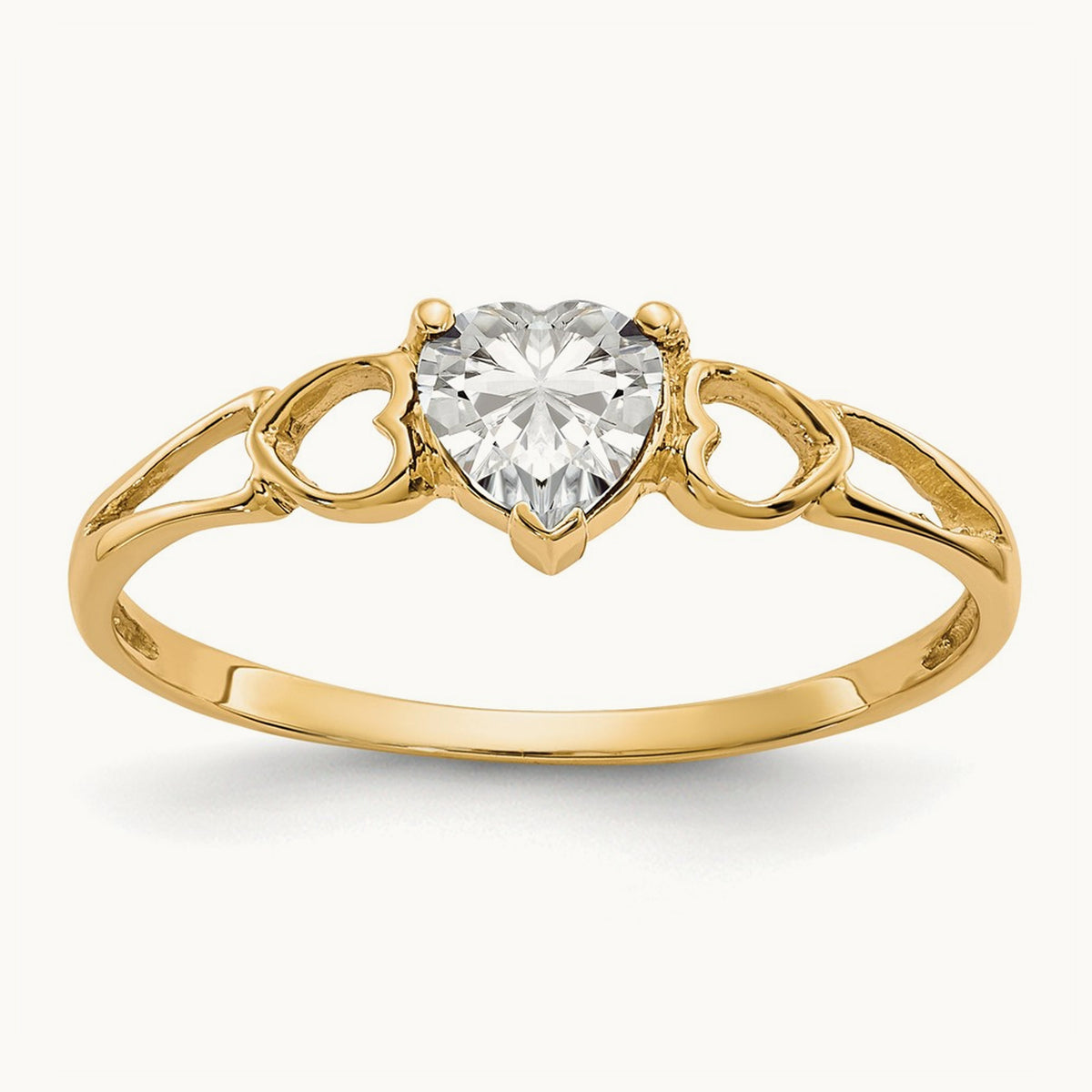 Topaz Birthstone Ring, 14K White