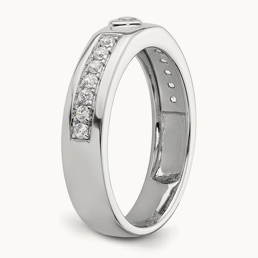 Men's Heart Band, 0.25 ct tw Lab-Grown Diamond