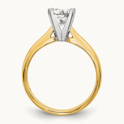 3/4ct. Medium-Weight Airline Solitaire Mounting, 14K Two-tone