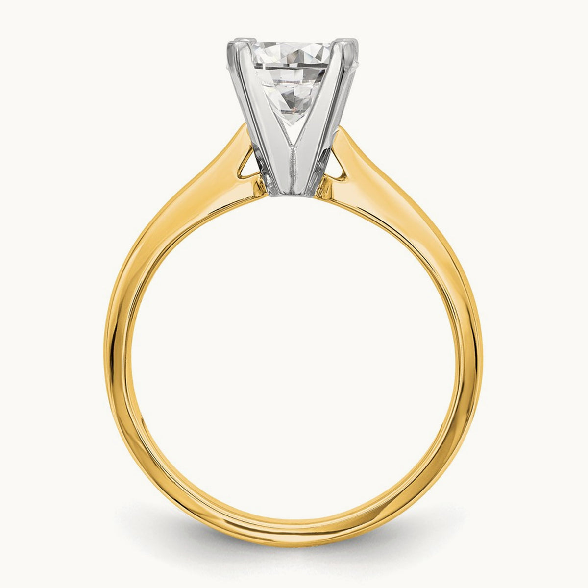 1.5ct. Medium-Weight Airline Half-Round Mounting, 14K Two-tone