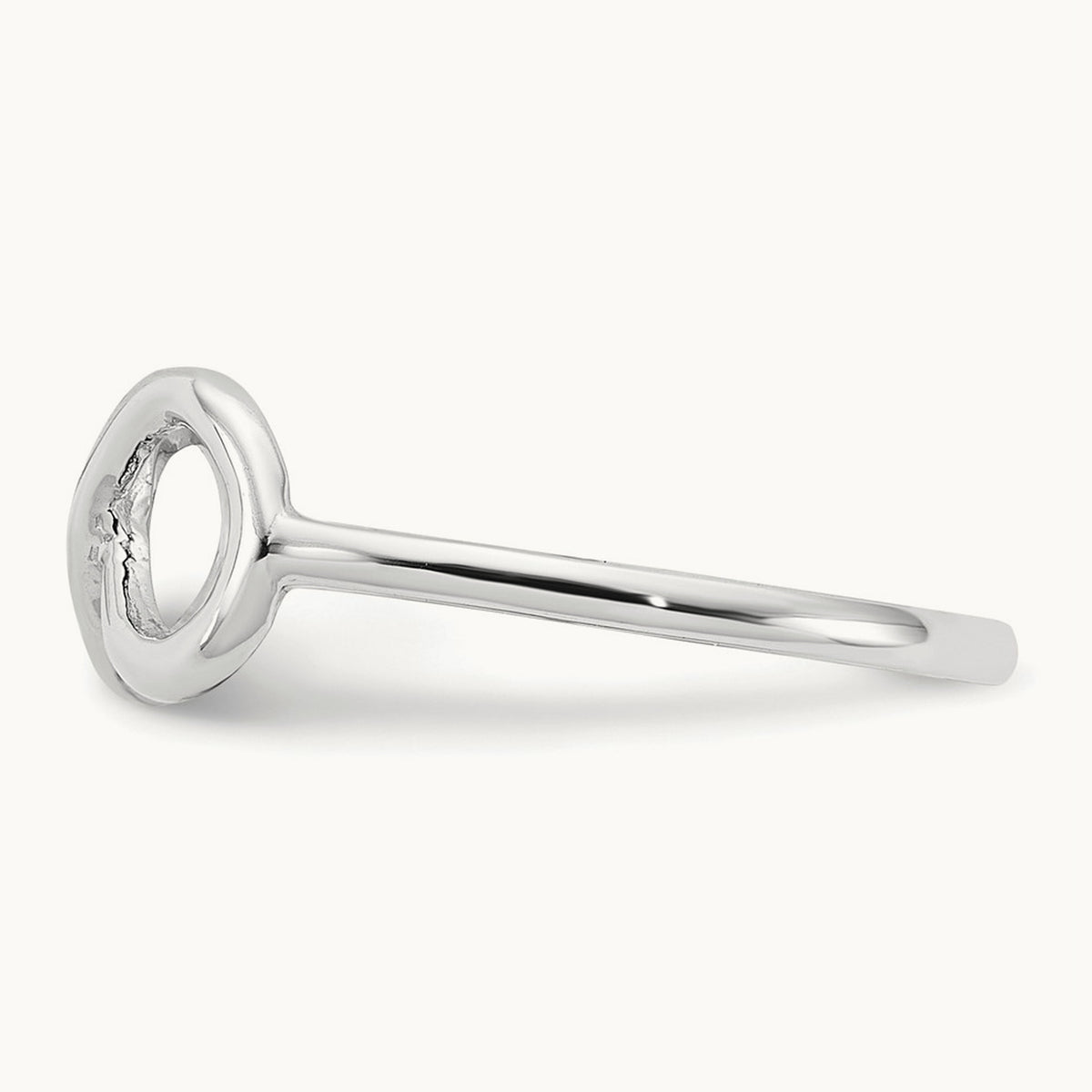 Polished Infinity Ring — 14K White Gold, 7