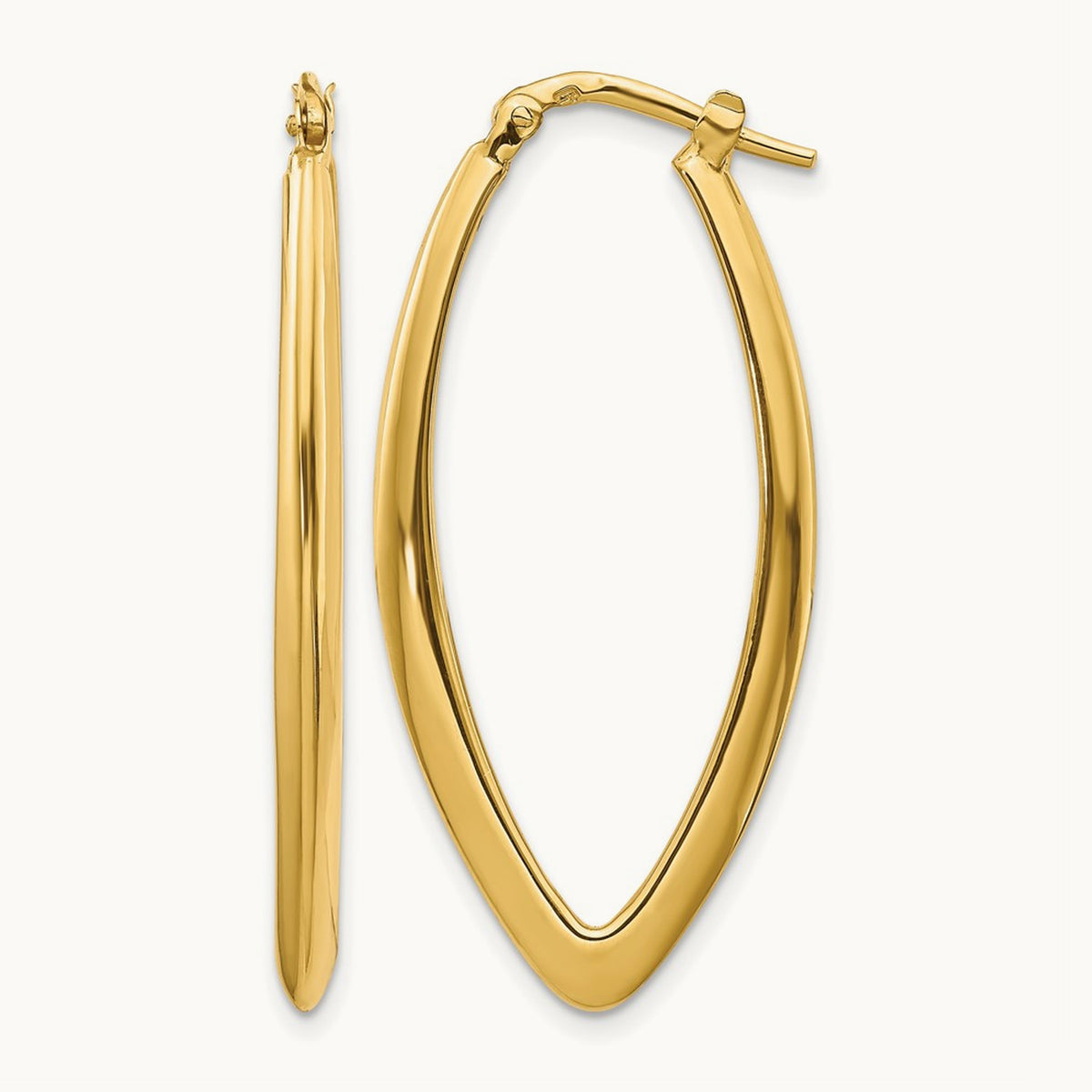 Polished Fancy Hoop Earrings — Leslie's — photo set