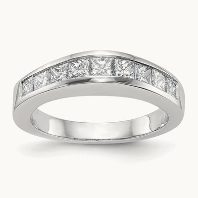 Diamond Wedding Band, 14K White Gold